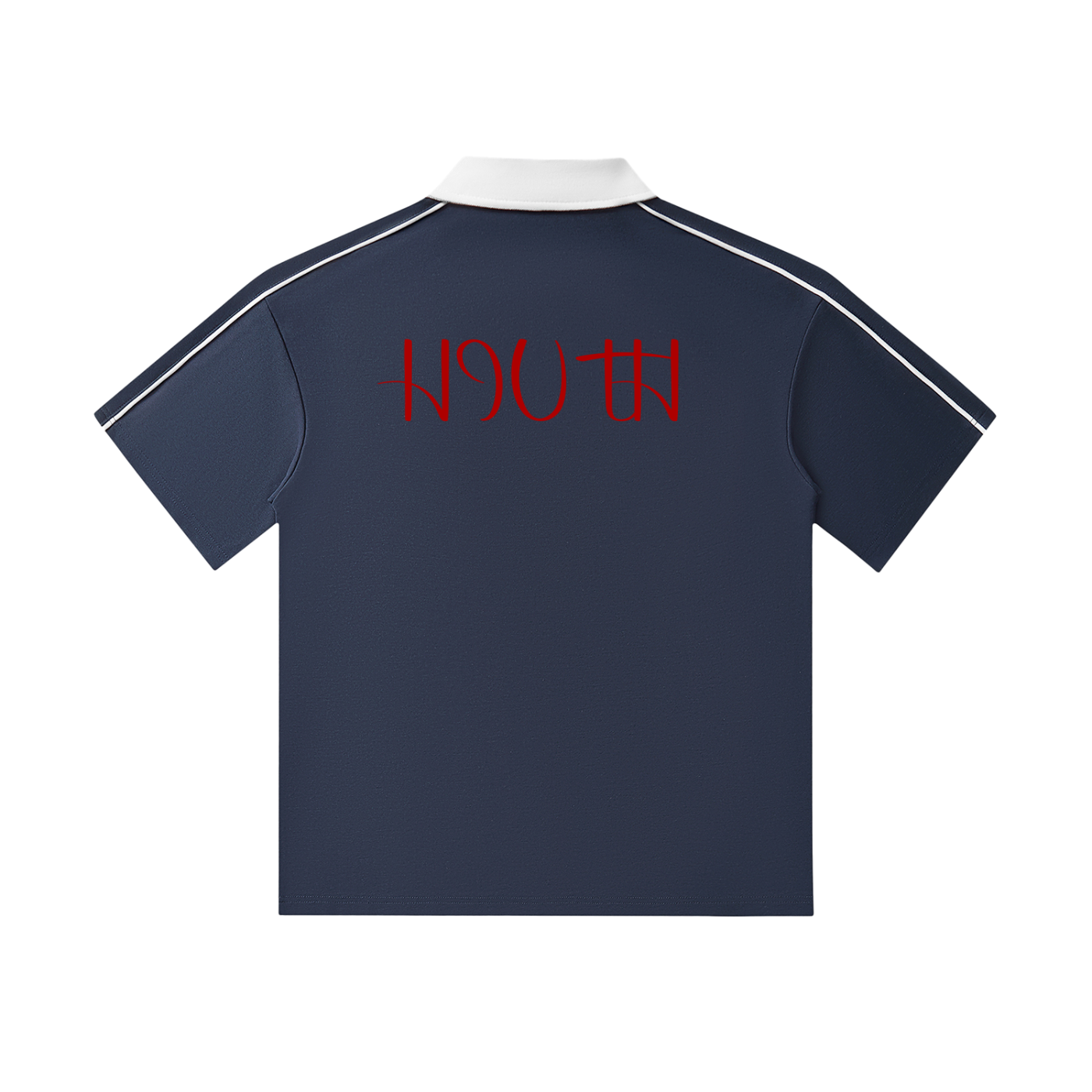 Contrast Collar Short-Sleeve Polo Shirt
