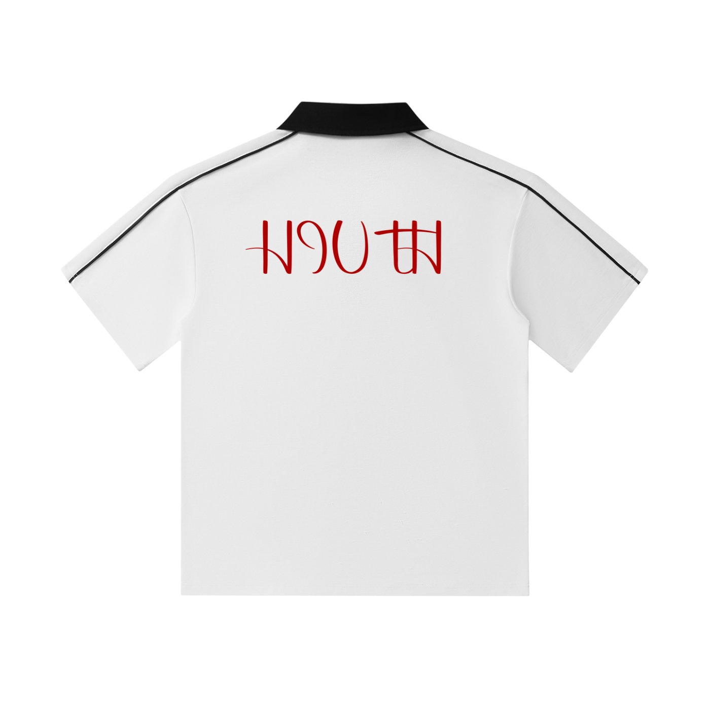 Contrast Collar Short-Sleeve Polo Shirt