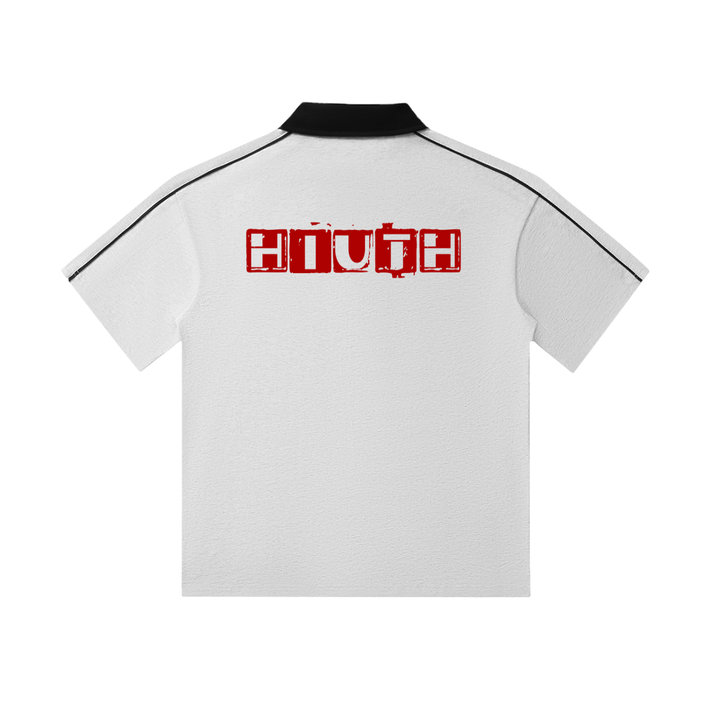 Contrast Collar Short-Sleeve Polo Shirt