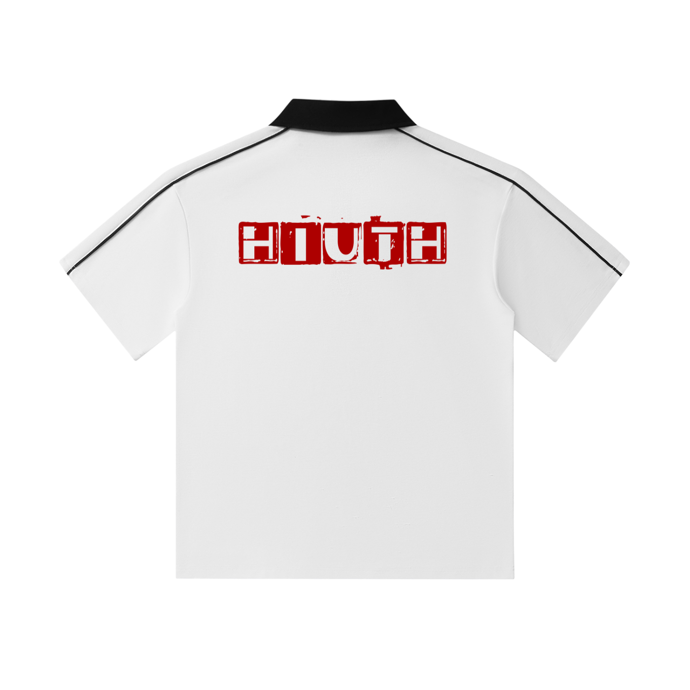 Contrast Collar Short-Sleeve Polo Shirt