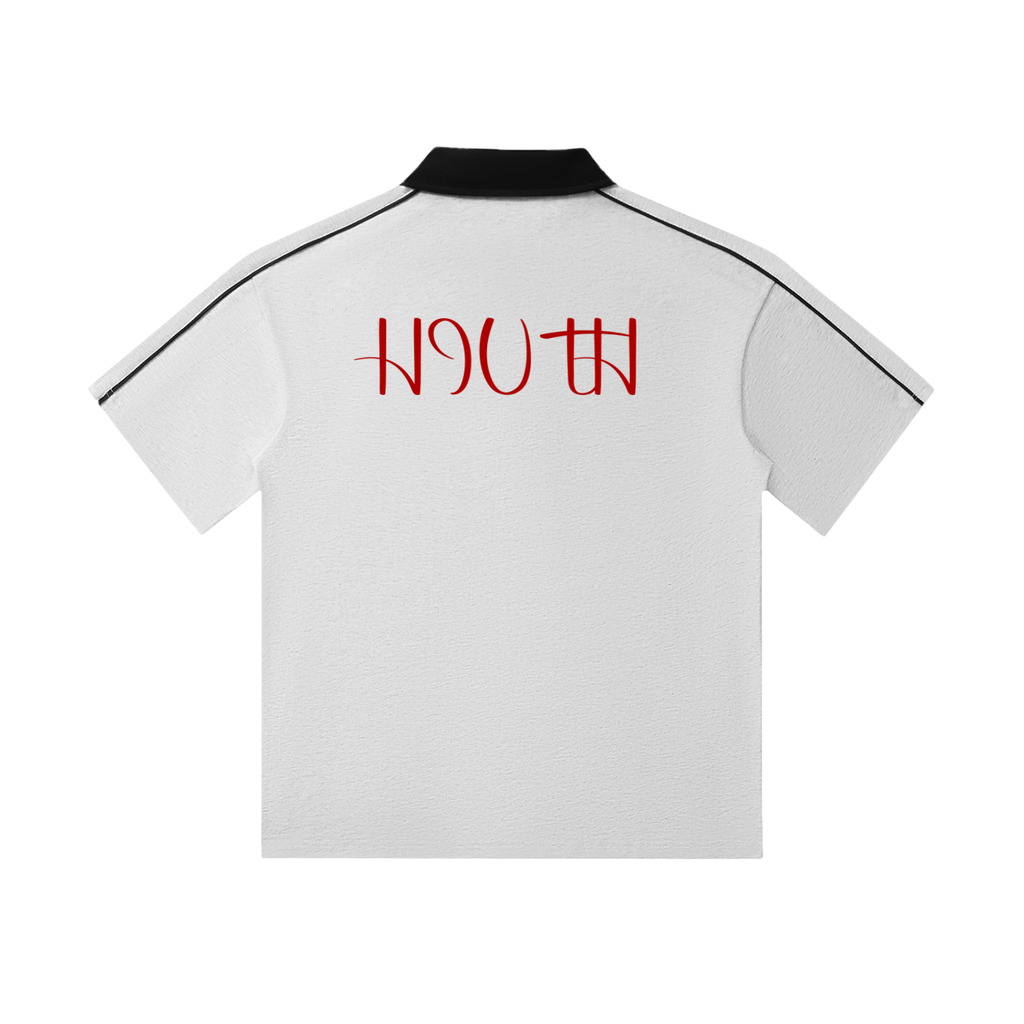 Contrast Collar Short-Sleeve Polo Shirt