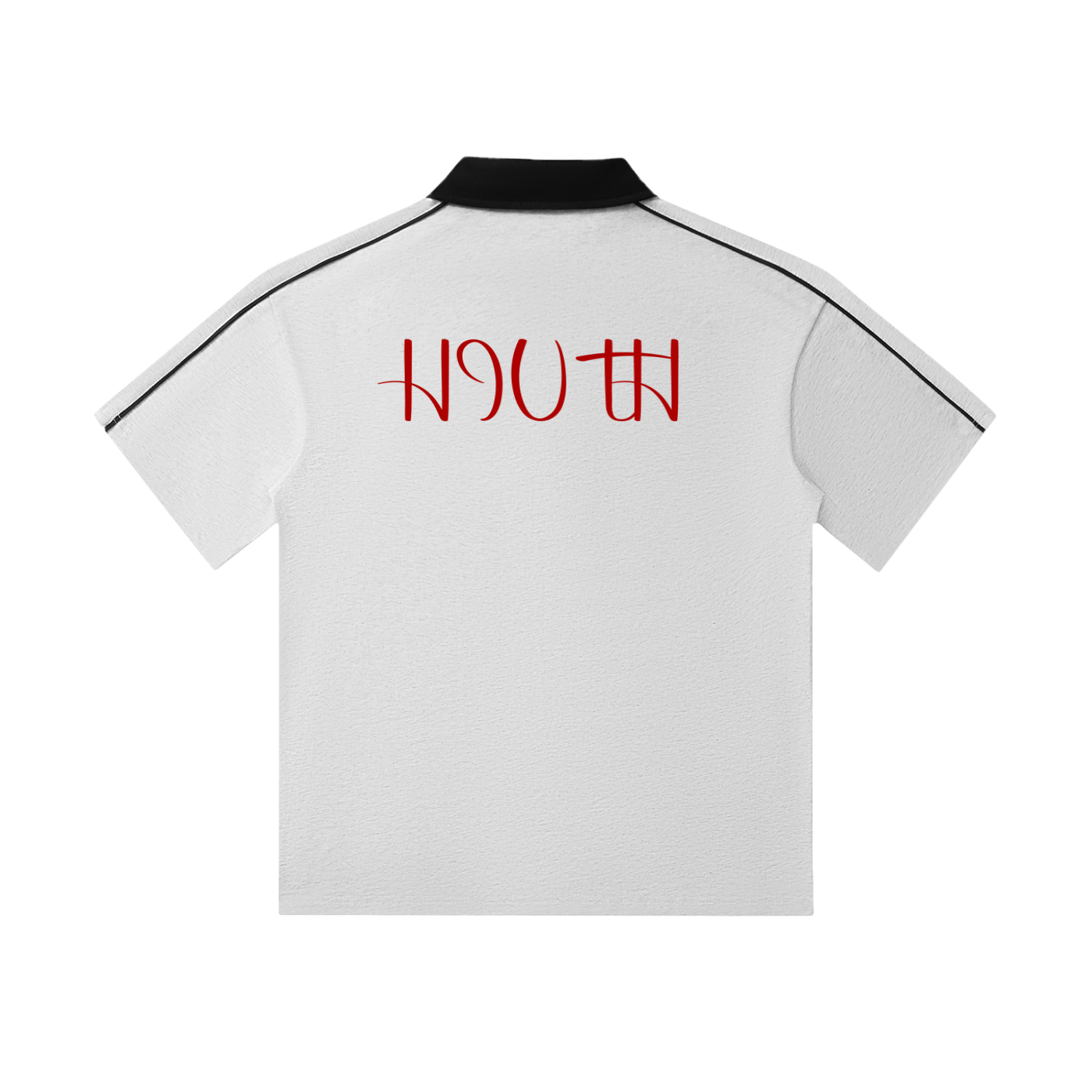 Contrast Collar Short-Sleeve Polo Shirt