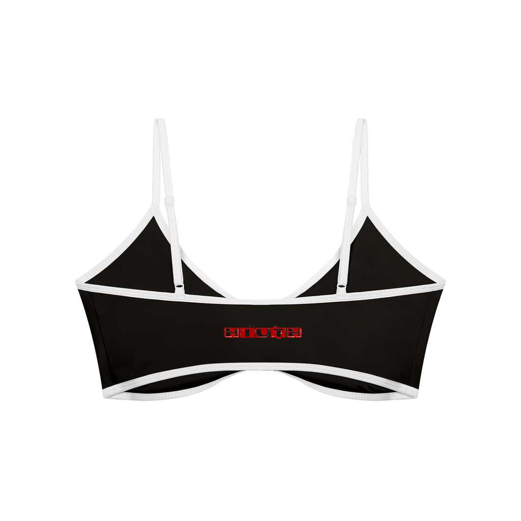 Women's Color Block Ruched V-Neck Sports Bra