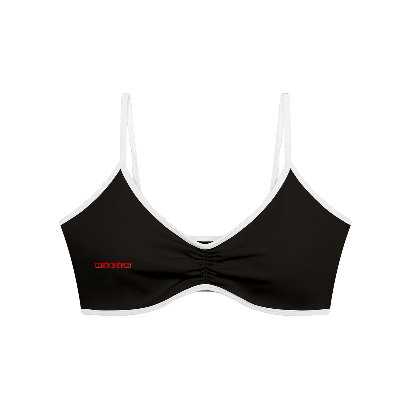 Women's Color Block Ruched V-Neck Sports Bra