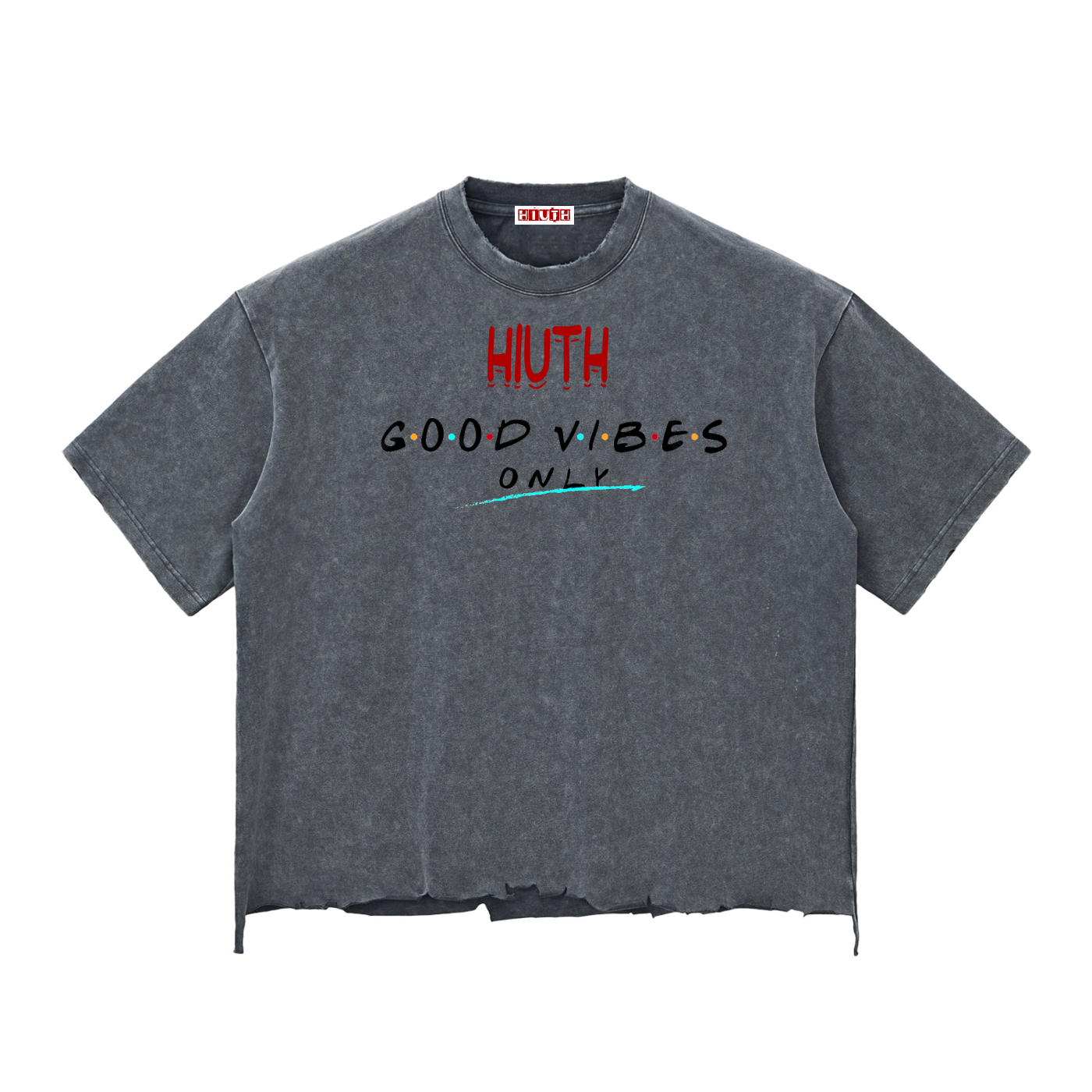 Snow Wash Raw-Hem Boxy T-shirt