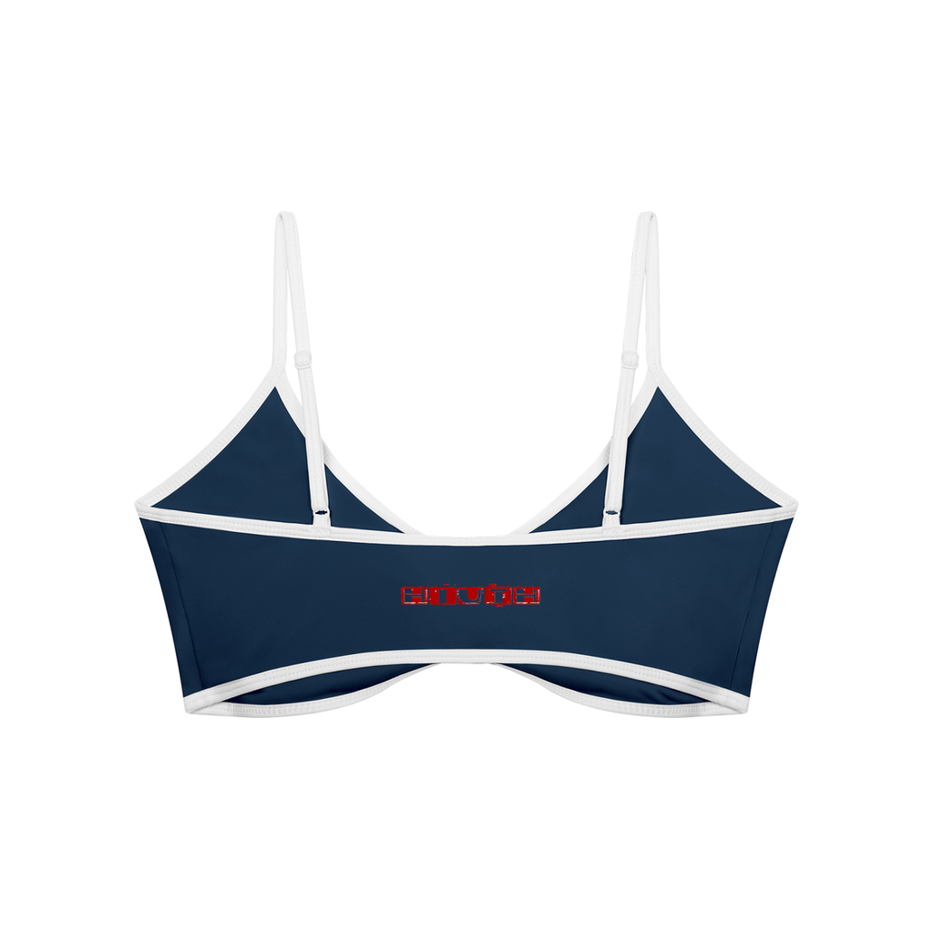 Women's Color Block Ruched V-Neck Sports Bra