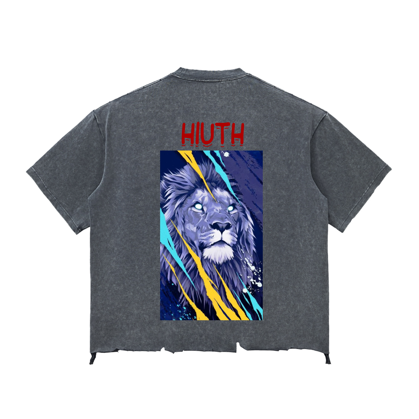 Snow Wash Raw-Hem Boxy T-shirt
