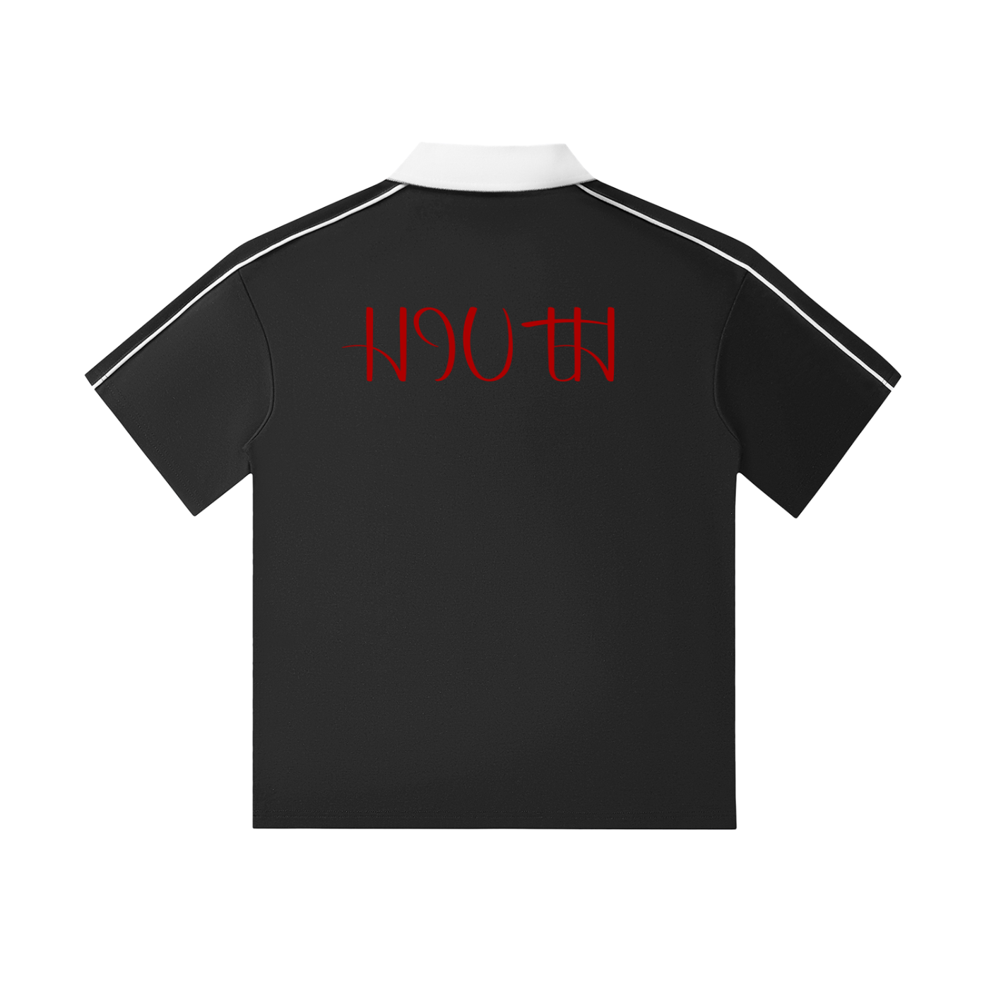 Contrast Collar Short-Sleeve Polo Shirt